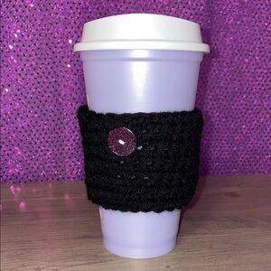 Black Crochet Cup Sleeve